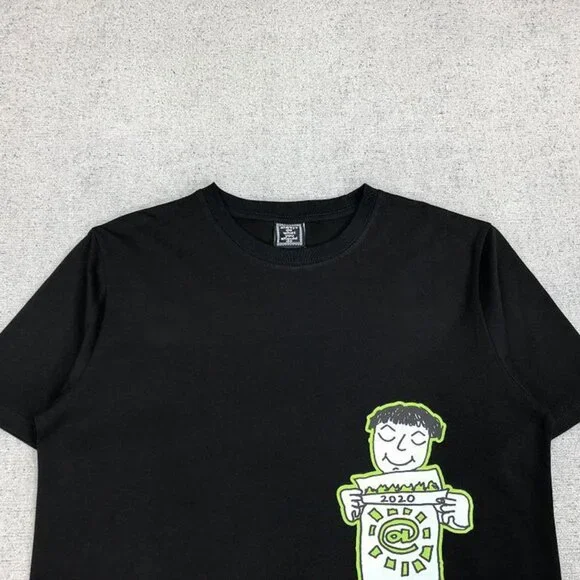 Always Black Cartoon Graphic Short Sleeve T Shirt